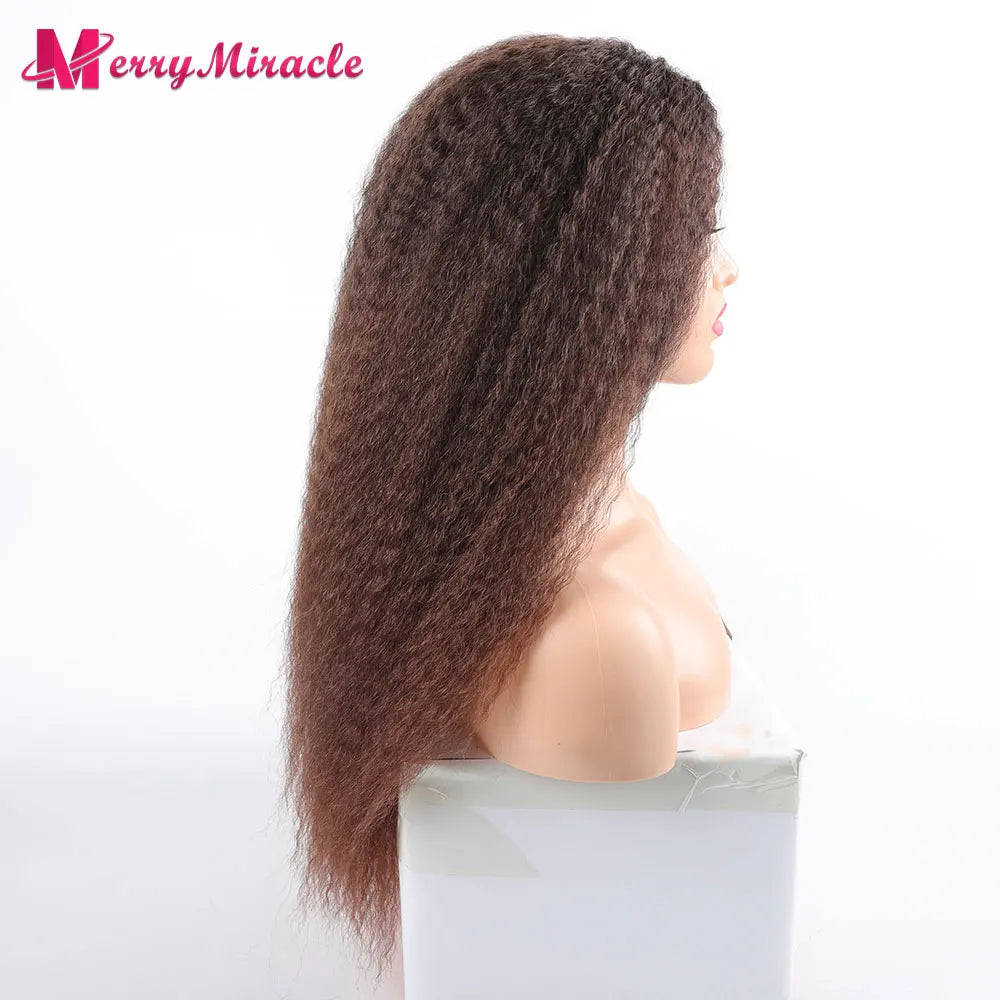Long Kinky Curly Ombre Color Synthetic Wigs for Black Women Black Blonde Ginger White Hair Afro Kinky Curly Synthetic Hair Wigs