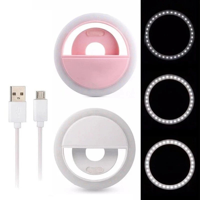 36 Led Selfie Light for Mobile Phone Clip on Camera Selfie Led Ring Flash Light Lamp for Cellphone Selfie Lamp Mobile Phone Lens