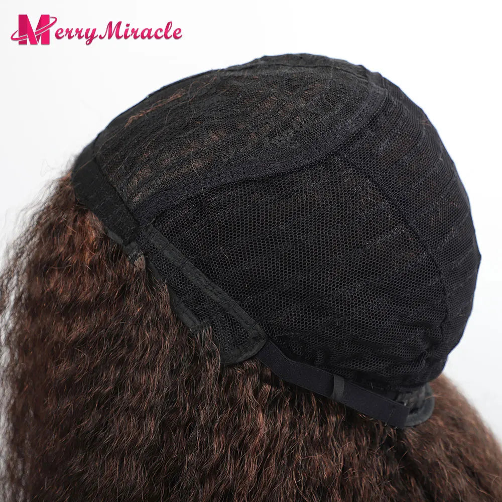 Long Kinky Curly Ombre Color Synthetic Wigs for Black Women Black Blonde Ginger White Hair Afro Kinky Curly Synthetic Hair Wigs