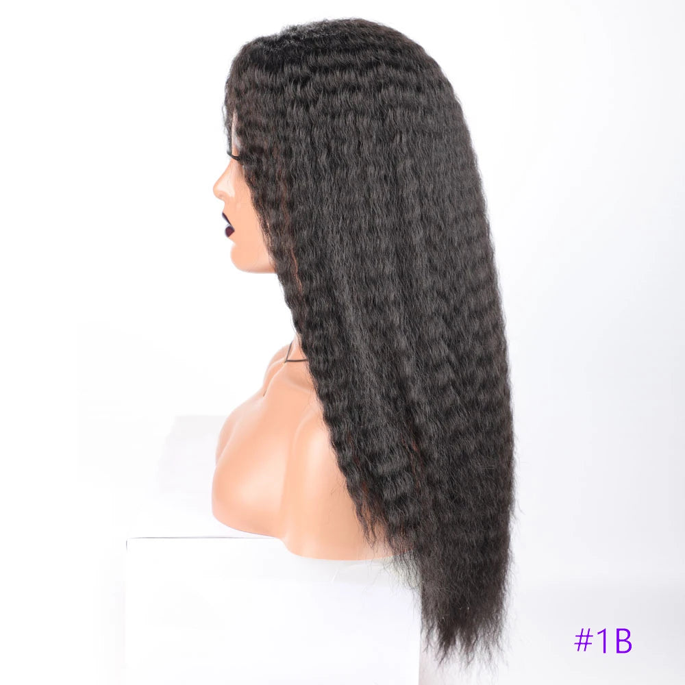 Long Puffy Kinky Curly Synthetic Wigs for Women Black Brown Color Synthetic Curly Hair Wigs Afro Kinky Curly Synthetic Hair Wigs