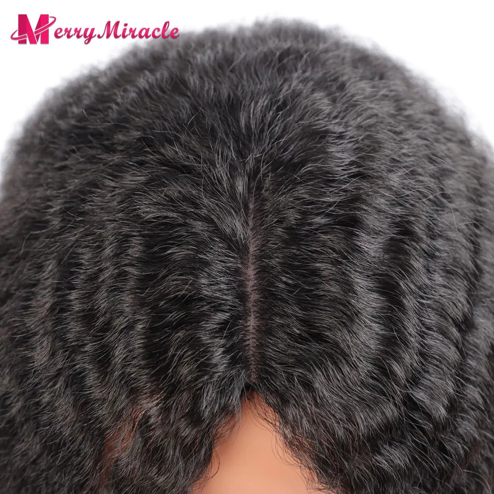 Long Kinky Curly Ombre Color Synthetic Wigs for Black Women Black Blonde Ginger White Hair Afro Kinky Curly Synthetic Hair Wigs