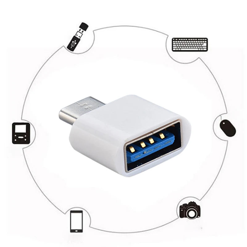 1/5 PCS New Universal Type-C to USB 2.0 OTG Adapter Connector for Mobile Phone USB2.0 Type C OTG Cable Adapter