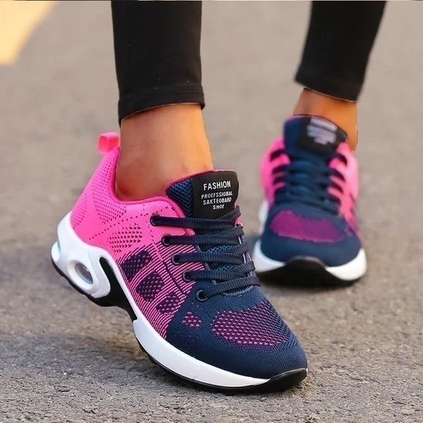2023 New Women Sneakers Platform Mesh Light Weight Casual Sports Shoes for Women Summer Flat White Shoes Size 43 Female Shoes