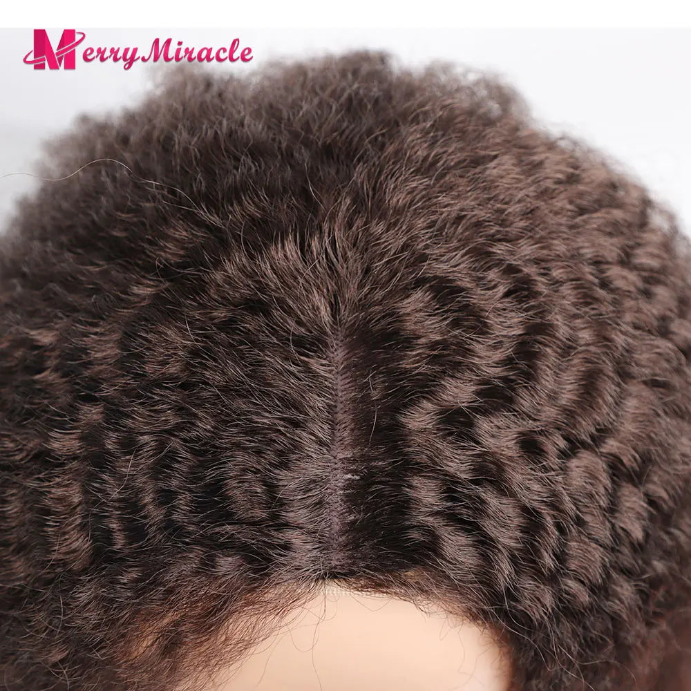 Long Kinky Curly Ombre Color Synthetic Wigs for Black Women Black Blonde Ginger White Hair Afro Kinky Curly Synthetic Hair Wigs