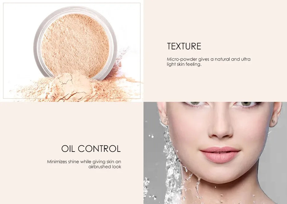 FOCALLURE Face Powder Waterproof Long-lasting 9 Colors Oil-control Matte Translucent Makeup Setting Powder Women Cosmetics