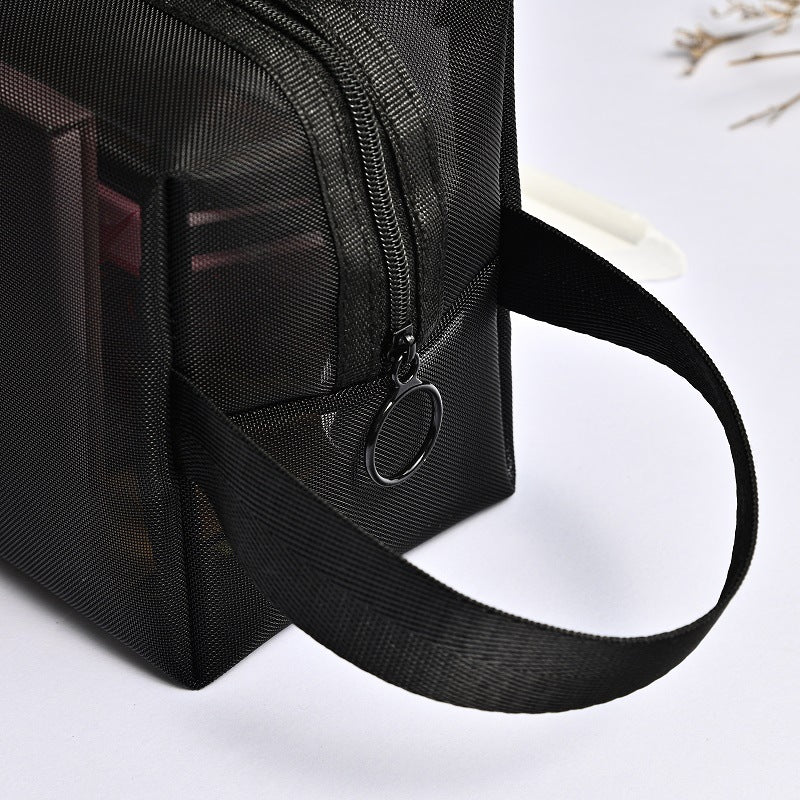 4PCS In 1 Travel Separable Cosmetic Bag Women Mesh Make Up Bags Beautician Toiletry Makeup Brushes Lipstick Storage Organizer