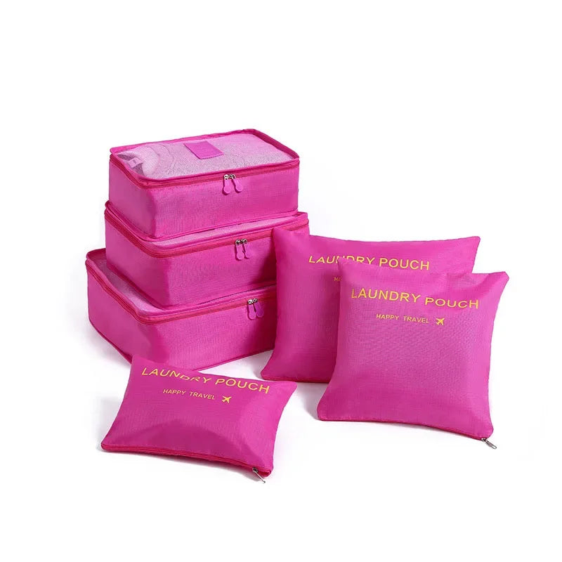 6pcs Travel Storage Organizer Bags Portable Travel Luggage Suitcase Organizer Bags For Women Clothes Shoes Makeup Bag