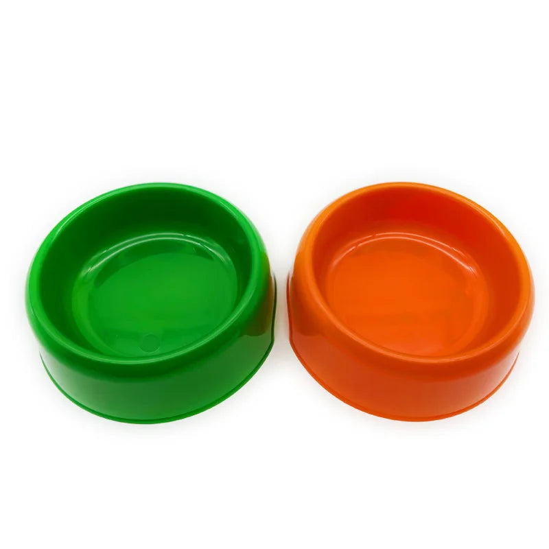 Solid Color Pet Bowl Plastic Dog Bowl Cat Round Single Bowl Thickened Eco-Friendly Dog 사발 Pet Supplies Dog Accessories