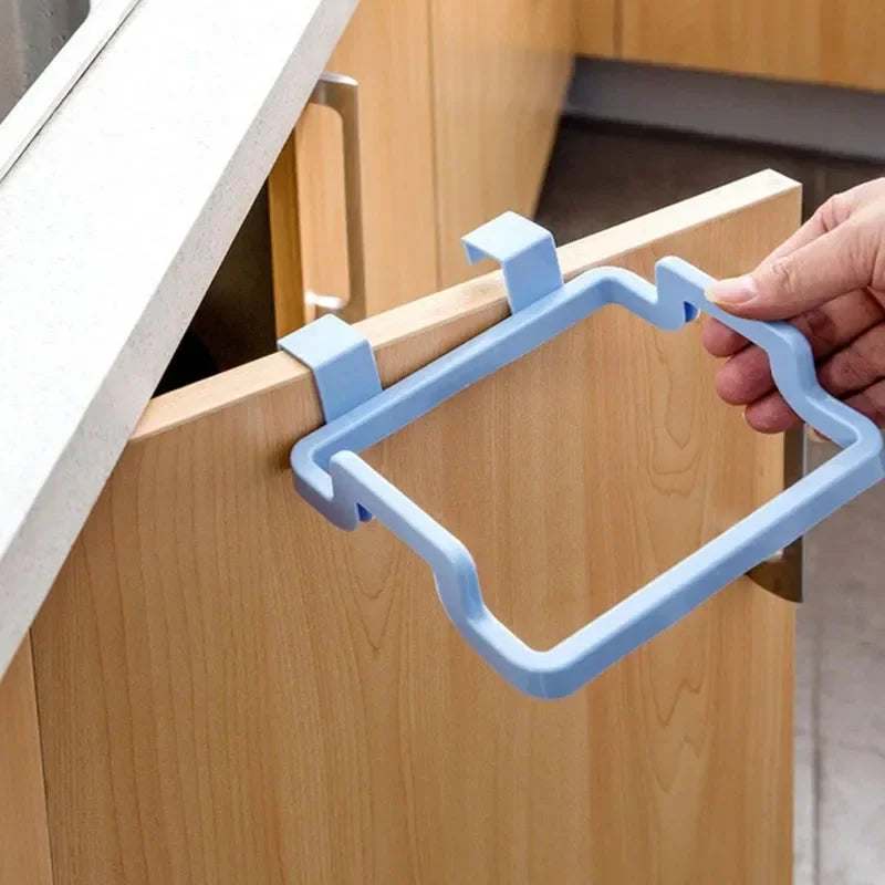 1 Pcs Hanging Trash Bag Rack Garbage Bag Rack Rubbish Bag Storage Rack Holder Portable Cabinet Kitchen Gadgets Organizer