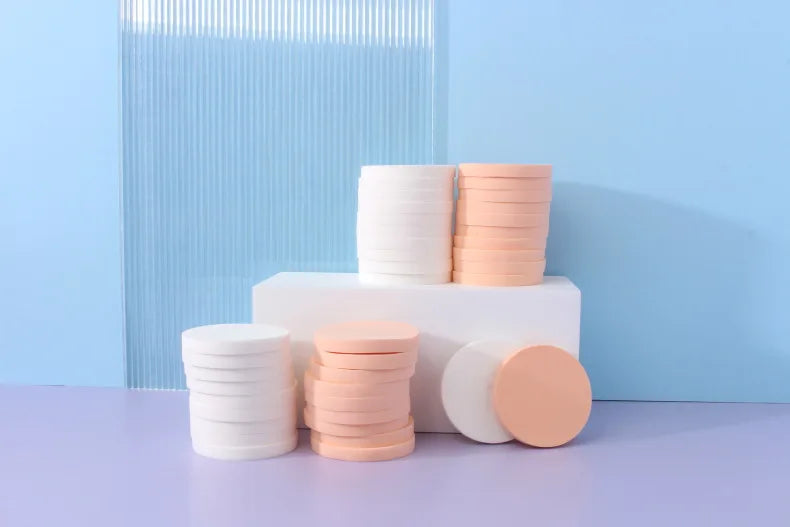Makeup Artists Small Sponge Powder Puff Round Square Makeup Foundation Powder Puff Latex Face Puffs Dry and Wet Powder Puff