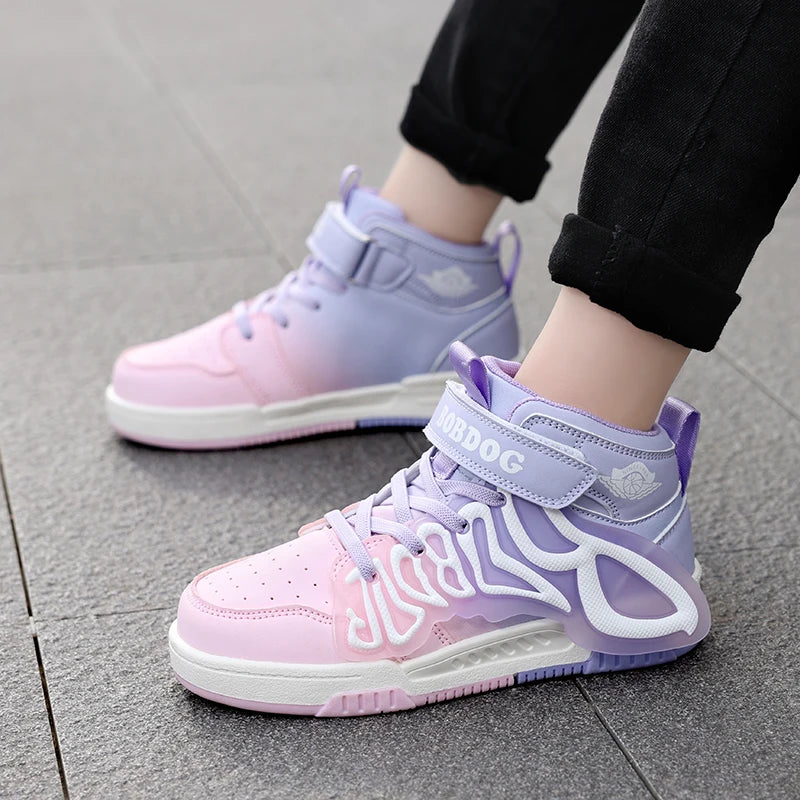 Kids Fashion Sneakers for Boys Girls Mesh Tennis Shoes Breathable Sports Running Shoes Lightweight Children Casual Walking k030