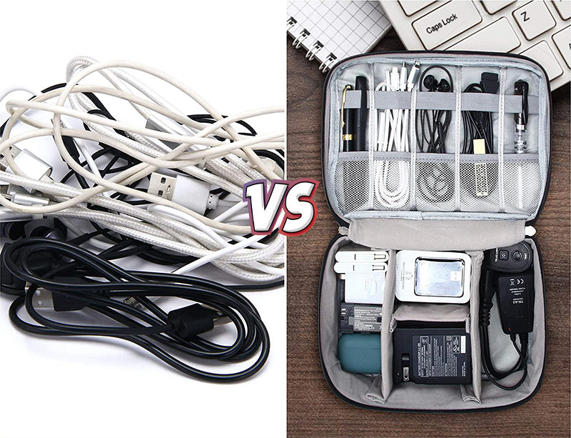 Cable Storage Bag Waterproof Digital Electronic Organizer Portable USB Data Line Charger Plug Storage Bag Travel Cable Organizer