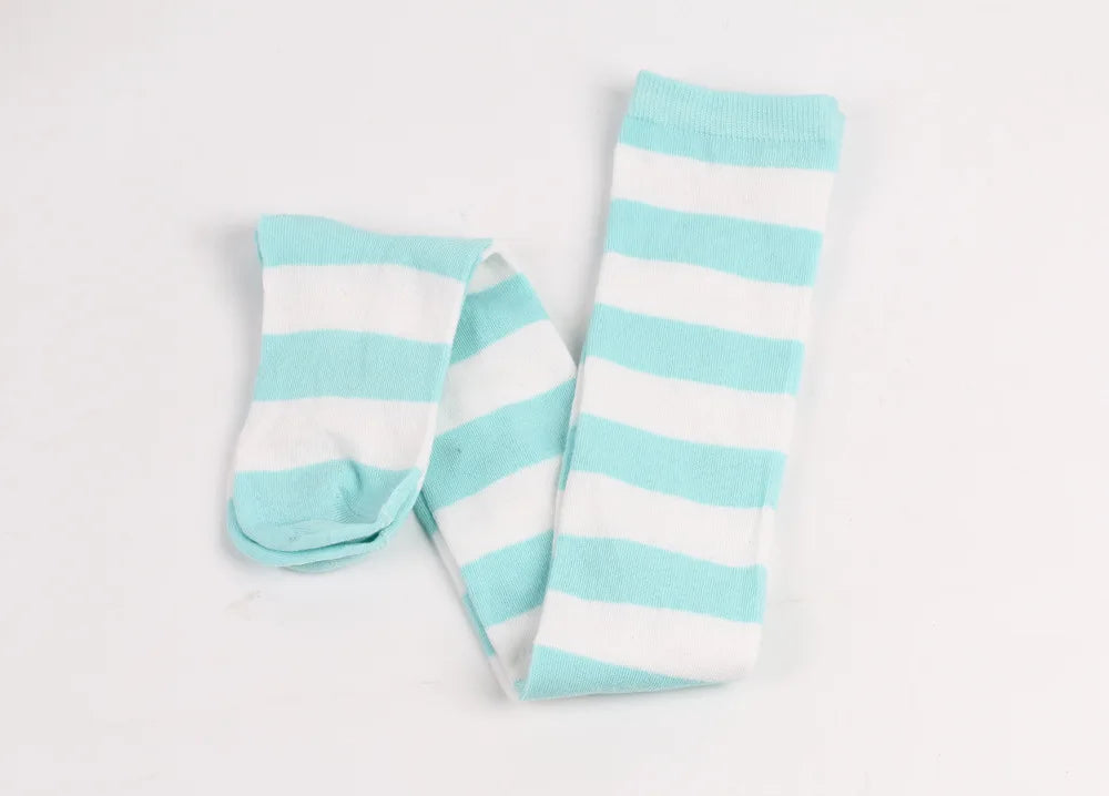 Color Striped Stockings Japanese Over Knee Socks Fashion Women Keep Warm Soks Sexy Slim Long Soks Black White Striped Hosiery