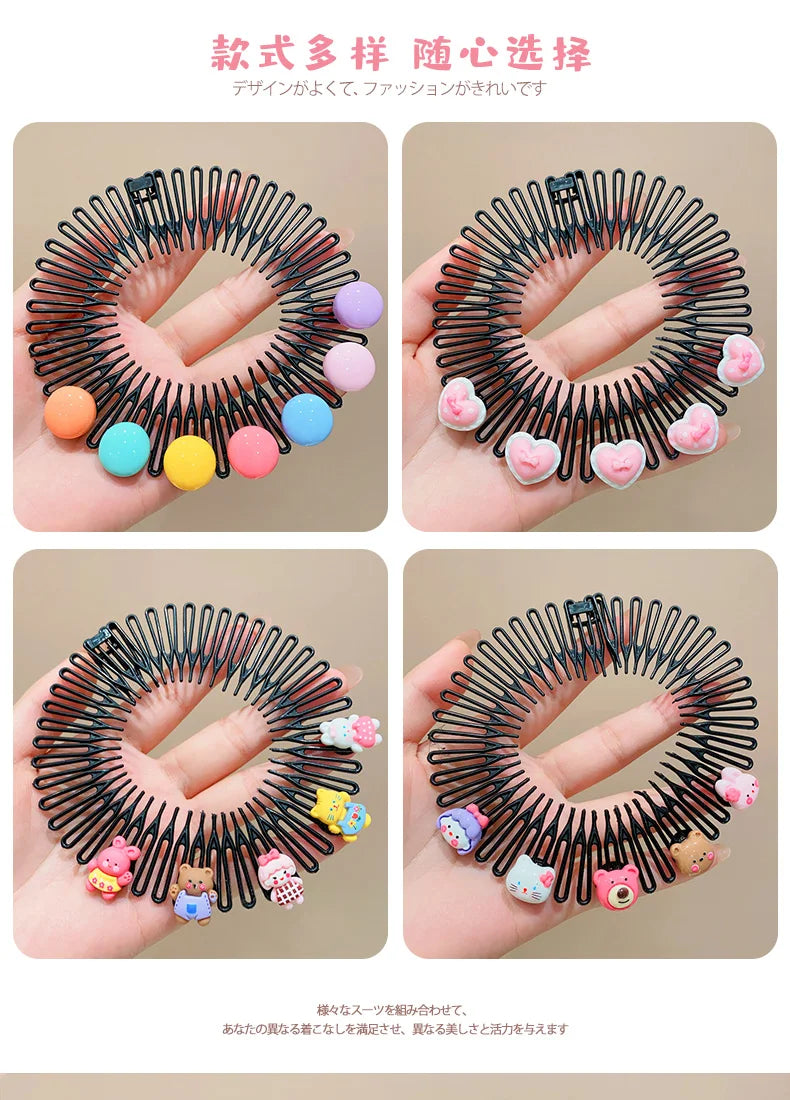 Fashion Children's Hairpins Little Girls Bangs Broken Hair Hairpins Girls Candy Color Sweet Cute Insert Comb Hair Accessories