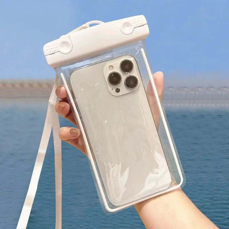 Universal Sealed Phone Waterproof Pouch Lanyard Crossbody Touchable Swimming Diving Phone Case