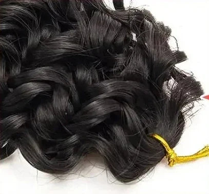 Gogo Curl 14/18 Inch Women's Synthetic Crochet Hair with Wavy Bohemian Braid Extension Wig Brown Brown Bug