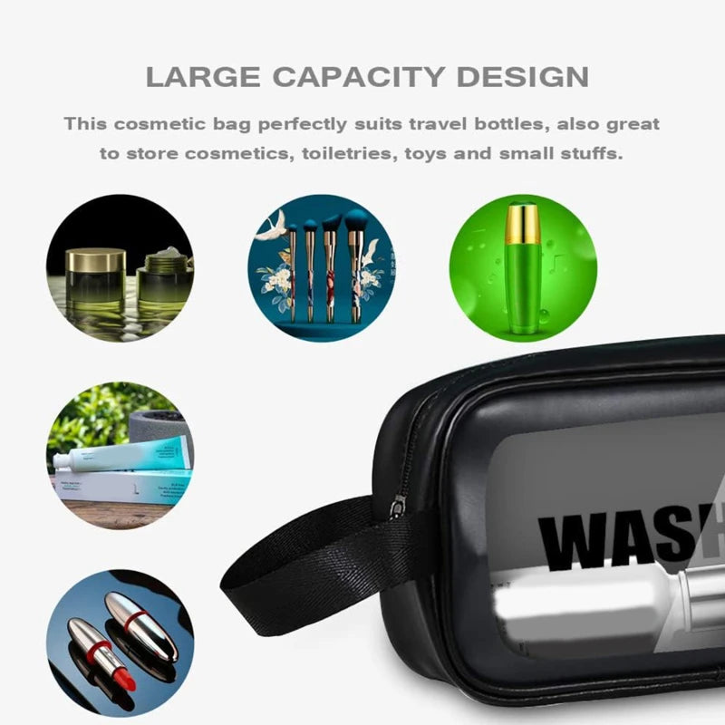 Portable Transparent PVC Makeup Bags Women's Waterproof Cosmetic Bag Travel Washing Toiletry Shower Storage Bag Pouches