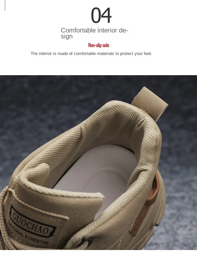 2024 Mens Boots Casual Shoes Winter Leather Designer Luxury Ankle boots Platform Work Safety shoes Sneakers botas para hombre