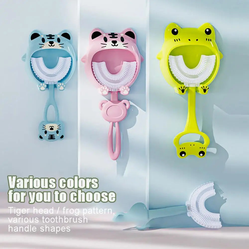 Baby Toothbrush 360 Degree Children U-shaped Toothbrush Teethers Brush Silicone Kids Teeth Oral Care Cleaning Baby Care Tools