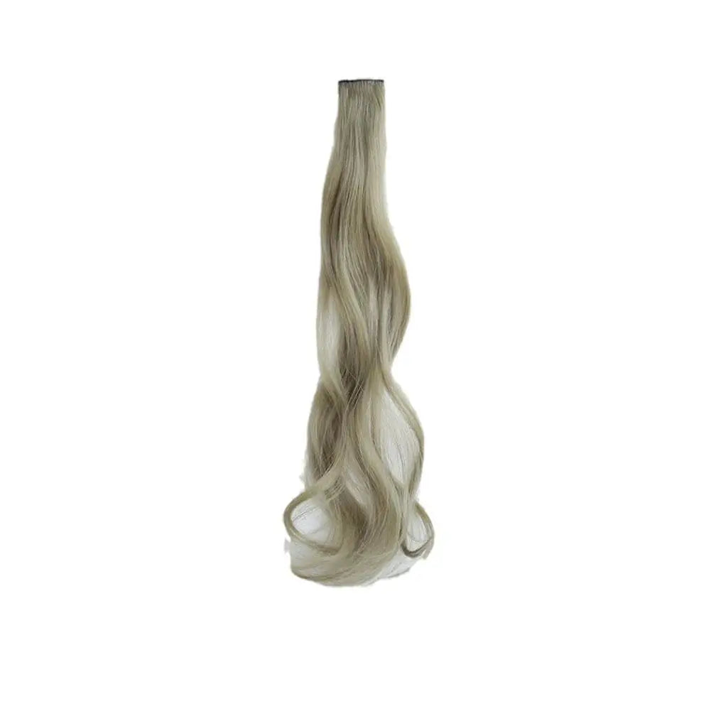 Curled Hair Ear Dye Hair Patches Seamless One Piece Color Highlight Dyed Wig Patch Women's Long Hair Invisible Wig