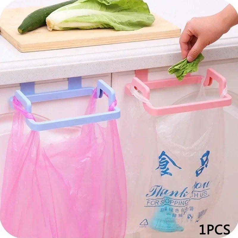 1 Pcs Hanging Trash Bag Rack Garbage Bag Rack Rubbish Bag Storage Rack Holder Portable Cabinet Kitchen Gadgets Organizer
