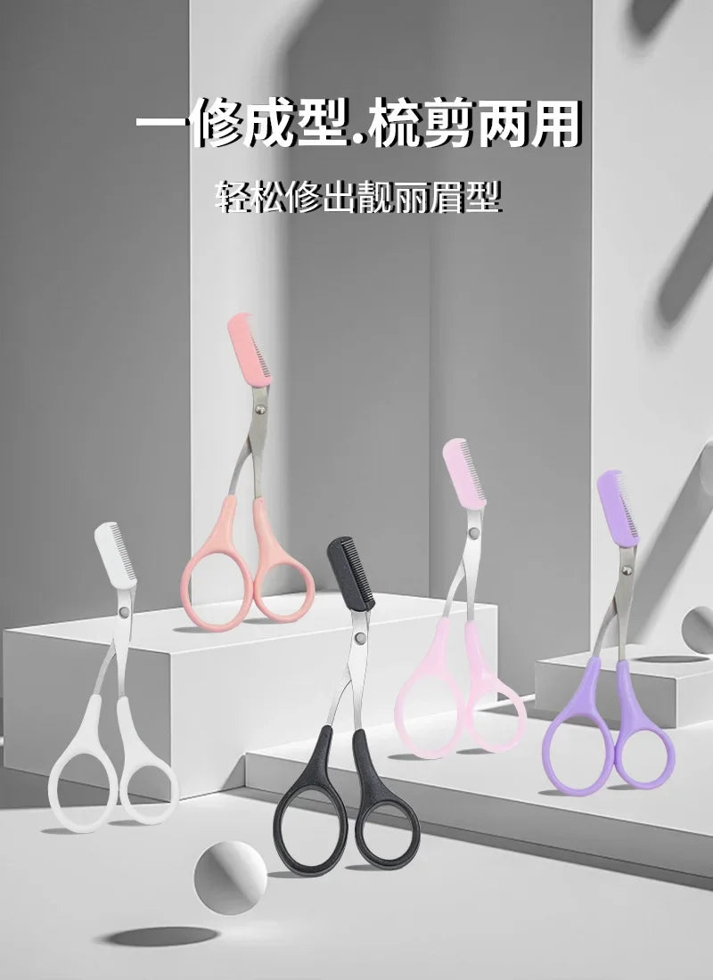 Eyebrow Trimmer Scissor Beauty Products for Women Eyebrow Scissors  with Comb Stainless Steel Makeup Tools Beauty Scissors