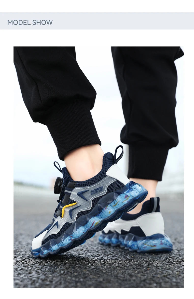 Children's Fashion Sports Shoes Boys' Running Leisure Shoes Mesh Comforthable Outdoor Kids Casual Tennis Light Sneakers Shoes