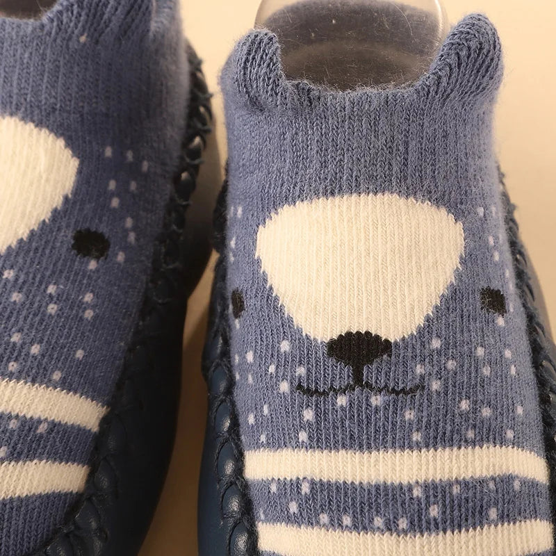 2024 New Born Baby Socks with Rubber Soles Infant Baby Girls Boys Shoes Spring Autumn Baby Floor Socks Anti Slip Soft Sole Sock