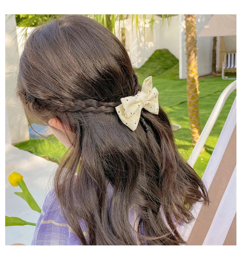 [8-Piece Set] Children's Bow Summer Hairpin Girls Hair Accessories 2022 New Clip Sweet Cute Baby Princess Headwear