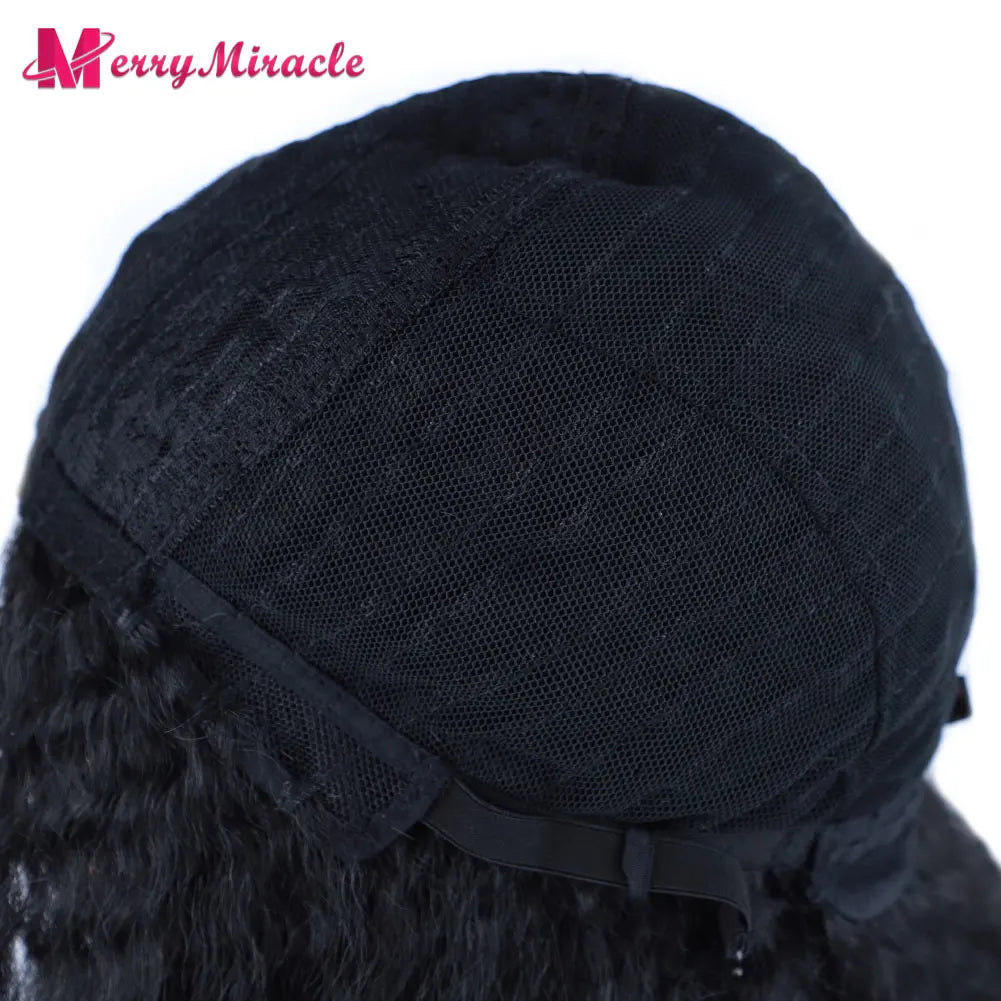 Long Kinky Curly Ombre Color Synthetic Wigs for Black Women Black Blonde Ginger White Hair Afro Kinky Curly Synthetic Hair Wigs