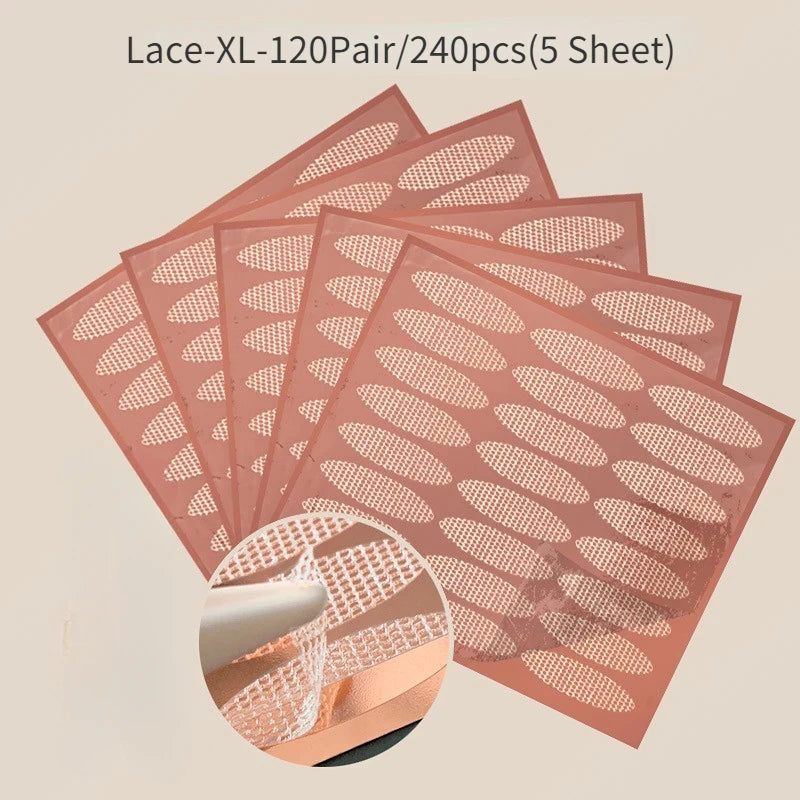 Lace Mesh Olive-shaped Eyelid Paste-shaped Invisible Double Fold Eyelid Shadow Tape Sticker Beauty Makeup Eyelid Tool 180-480Pcs