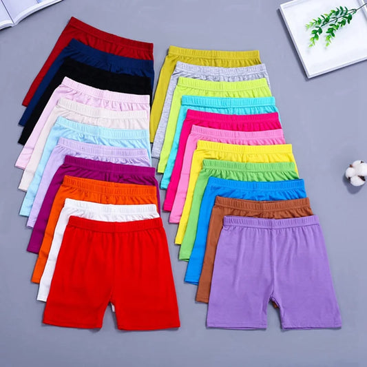 6Pcs/Set Candy Color Cotton Girls Short Safety Pants Kids Underwear Leggings Children Summer Cute Shorts Underpants for 2-10Y