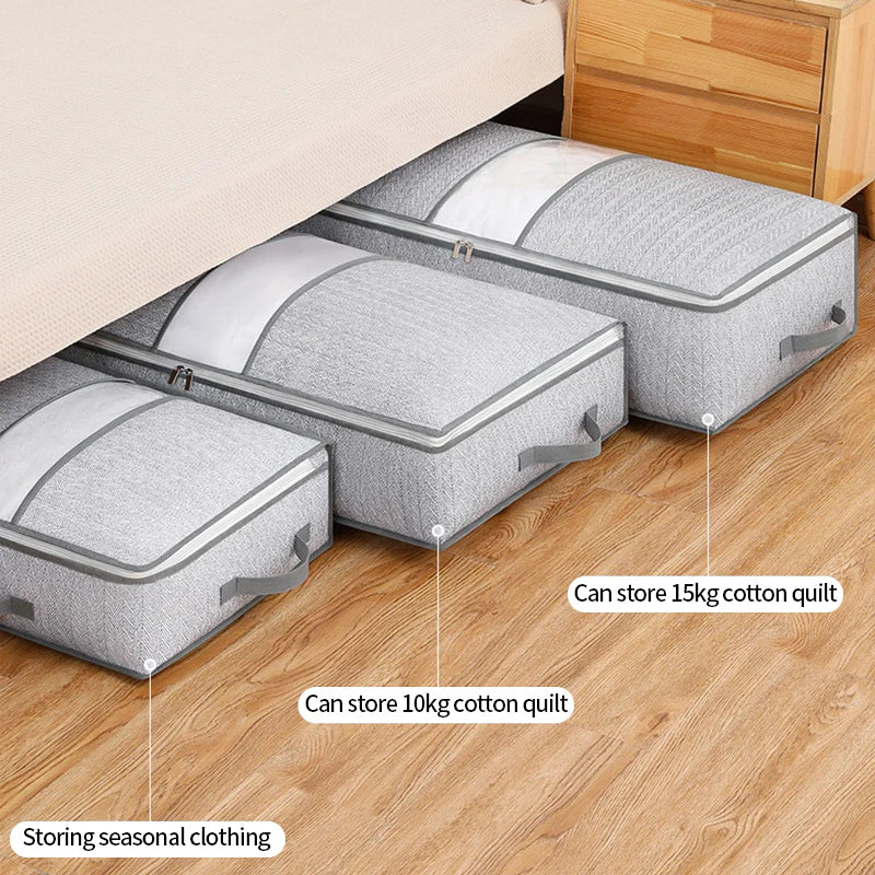Large Bed Bottom Storage Box Foldable Clothing Quilt Storage Bag Household Moisture Bedroom Clothes Storage Bags Organizing Bags