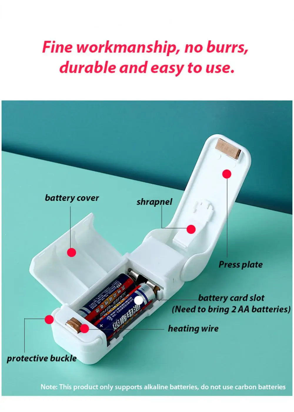 Plastic Heat Bag Sealer Food Packaging Sealing Machine Portable Snack Bag Sealing Clip Kitchen Storage Accessories Home Gadgets