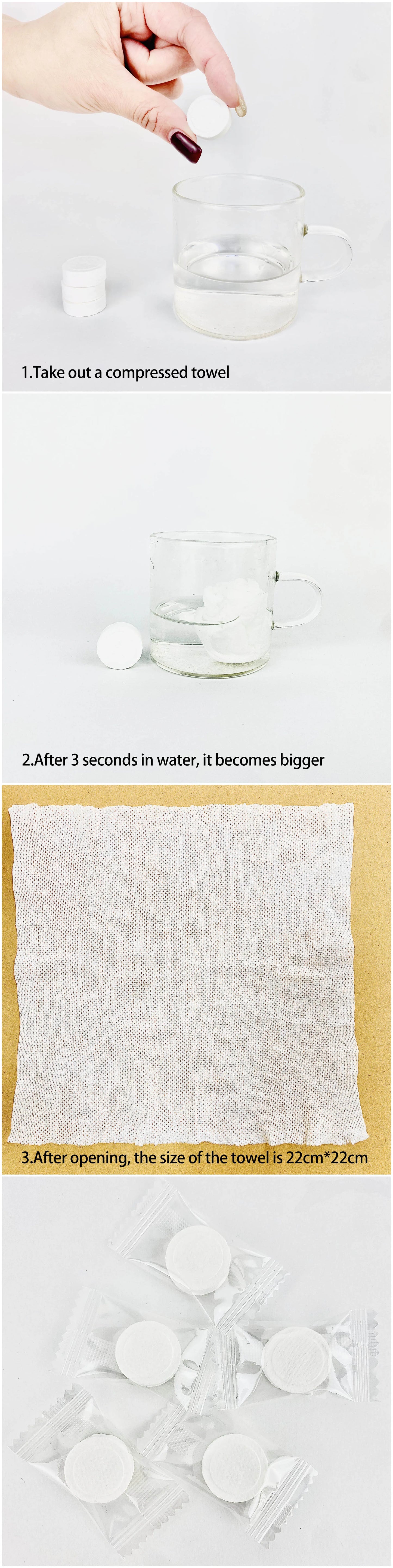 50PCS Compressed Towel Disposable Coin Tissue Travel Portable Mini Compressed Towel  For Outdoor Travel BBQ Outdoor Camping