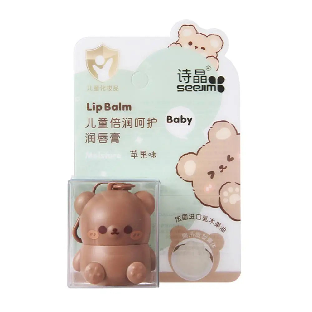 Children Fruity Lip Balm Moisturizing Anti-Dry  Anti Crack Lip Balm Baby Available Lip Care Cute Little Bear Lipstick Skin Care