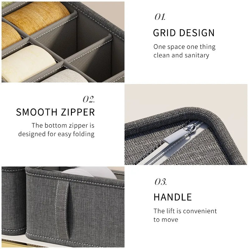 Underwear Cabinet Drawer Organizer Socks Clothing Storage Box Wardrobe Organizer Clothes Ties Pants Bra Socks Storage Organizers