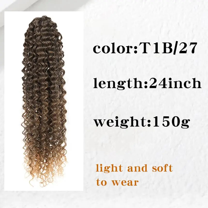 Corn Curly Drawstring Ponytail Extension For Black Women Long WavyNatural Ponytail Synthetic Hairpiece Natural Synthetic Hair