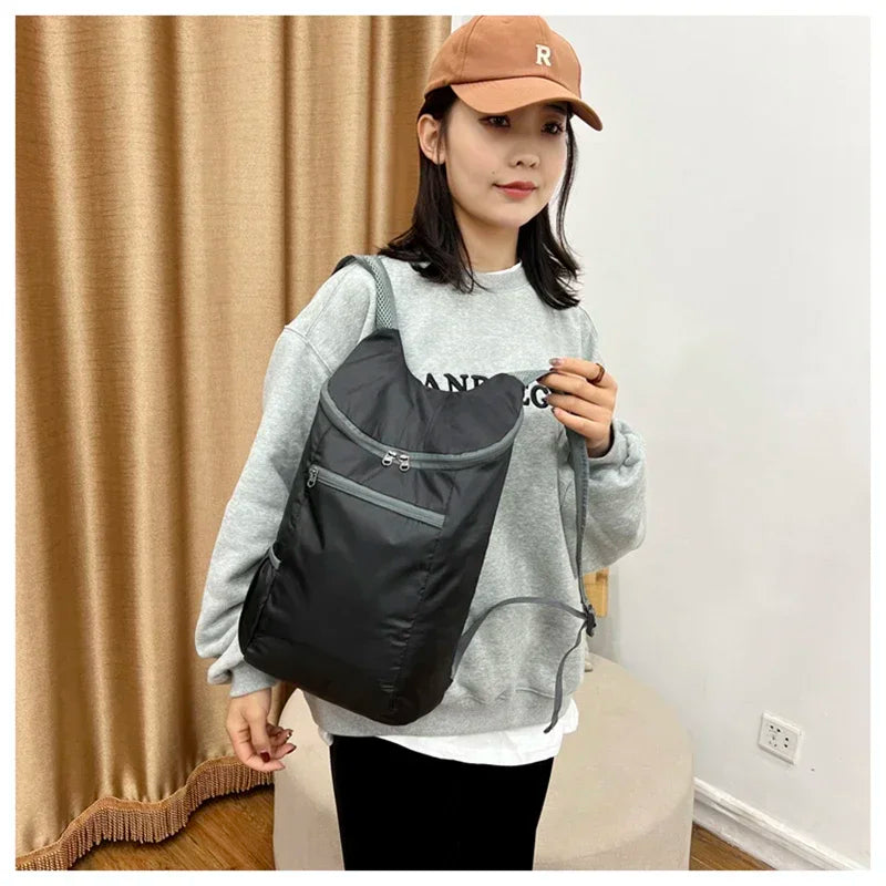 Outdoor Waterproof Bag Foldable Backpack for Women Men Camping Hiking Traveling Daypack Sport Bag Large Capacity Softback Bags