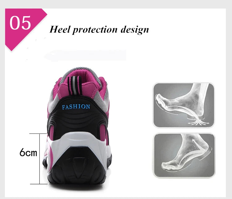 Brand Luxury Womens Sneakers Casual Breathable Tennis Shoes for Women Fashion Lace Up Platform Trainers Women's Hiking Shoes