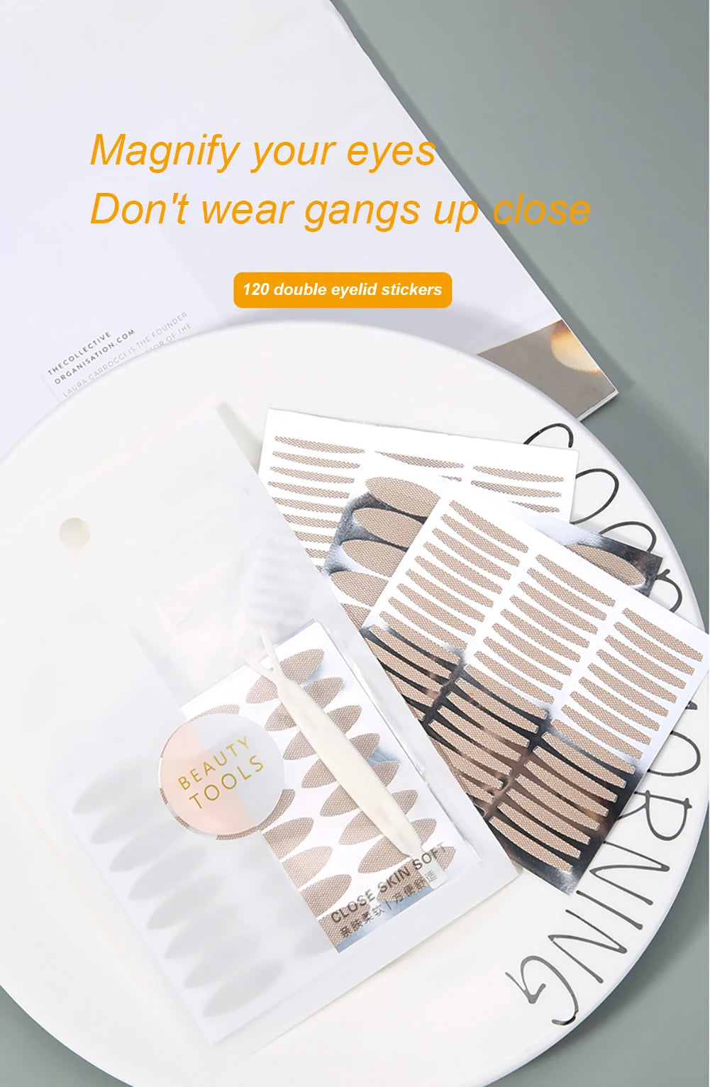 Double Eyelid Sticker Eyelid Tape Eye Lift Clear Beige Color Fold Eyelid Stripe Natural Invisible Big Eyes Makeup Beauty Tools