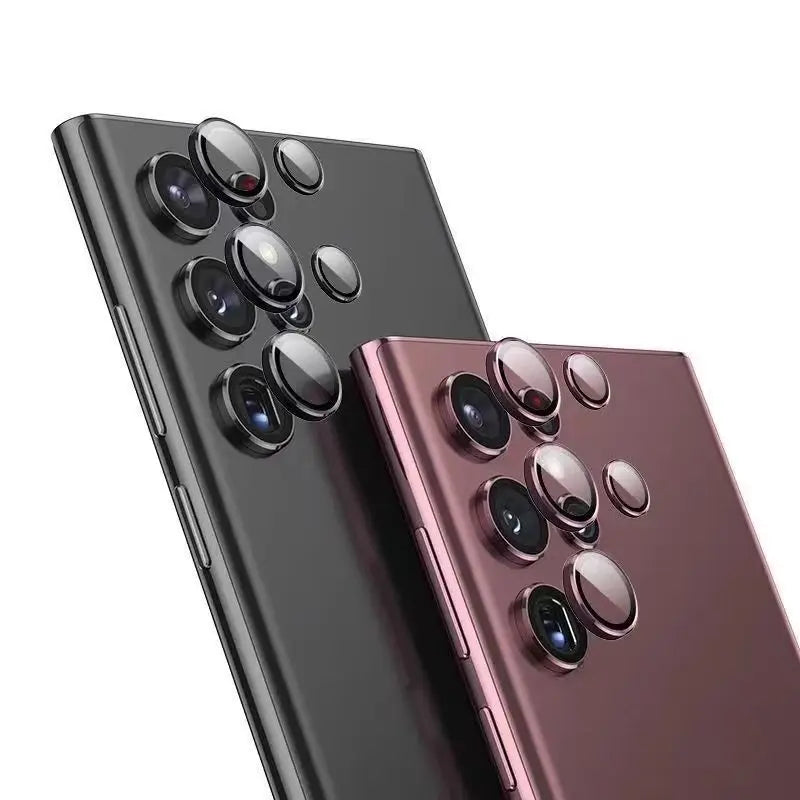 For Samsung S24 Ultra Metal Camera Protector Case Tempered Glass Lens Ring For Samsung Galaxy S24 Plus Ultra S24Ultra Lens Film