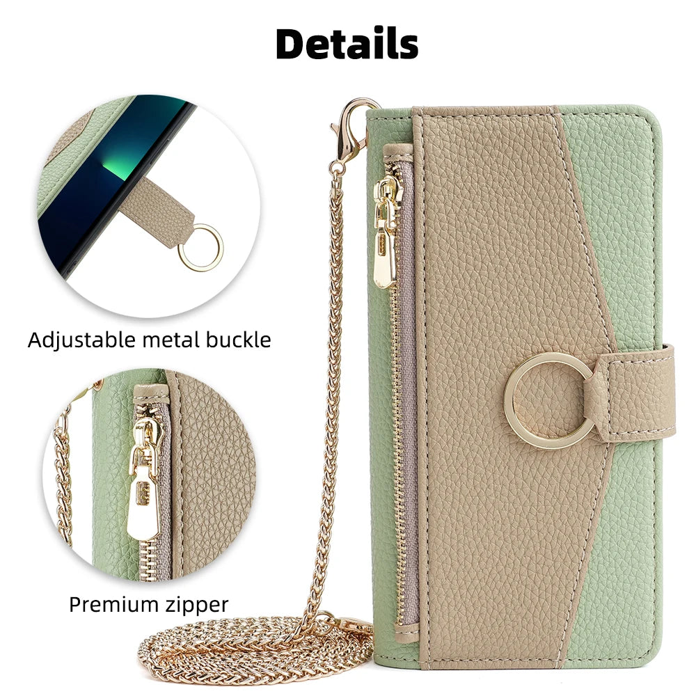 New Fashionable Multi-color Patchwork Flip Leather Phone Case with Lanyard Nokia C12 Pro X10-X20 G21-G11 G10-G20 C20 1.4
