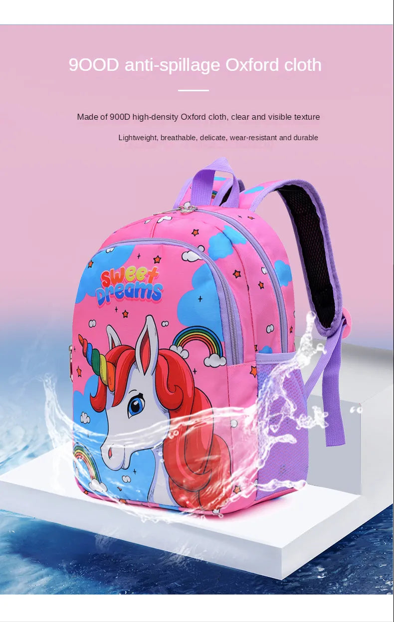 Boy Girl Cartoon Unicorn Schoolbags Lager Capacity School Backpack Kindergarten Primary School Backpacks Kawaii Kids Bag
