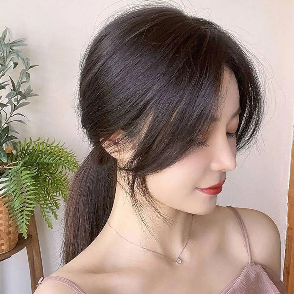 Eight Character Bangs Wig Air Bangs Hairline Natural Forehead Invisible Simulation Bangs Wig Piece Bangs Extension False Tassels