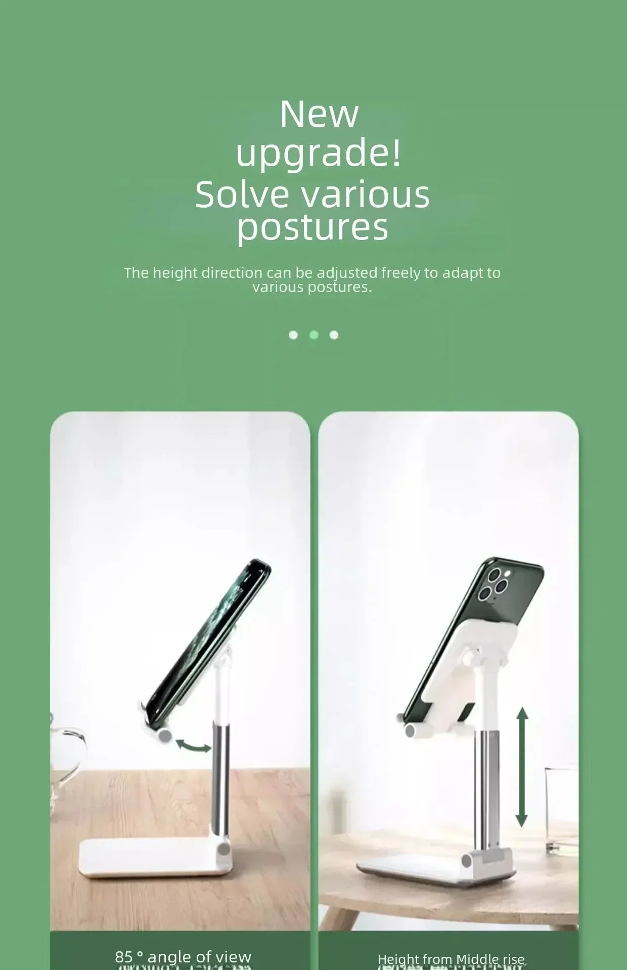 Desk Mobile Phone Holder Stand For iPhone IPad Xiaomi Adjustable Desktop Tablet Holder Universal Table Cell Phone Stand