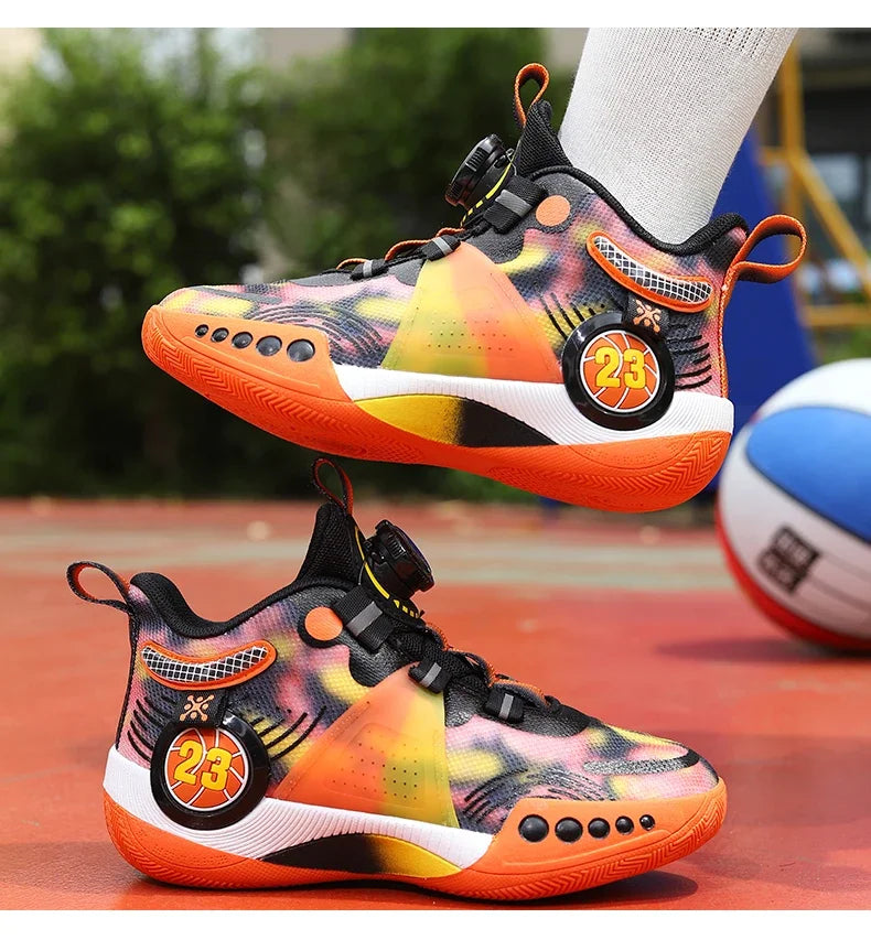 Fashion Children's Basketball Shoes For Boys Girls Non-slip Kids Sport Shoes Lightweight Outdoor Sneakers Trainers Footwear