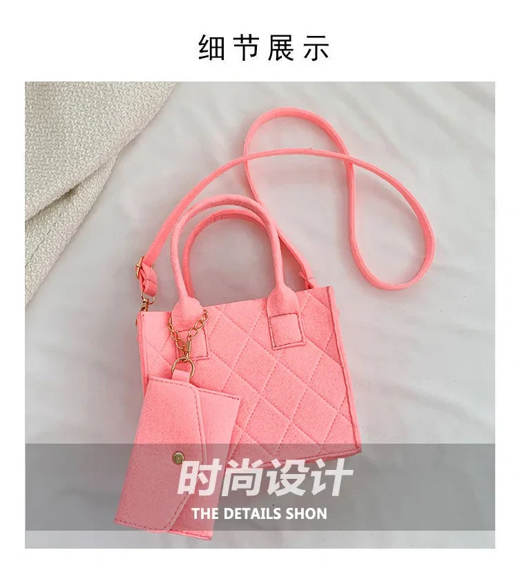 New Zipper Messenger Bag Solid Color Felt Women Shoulder Bag Luxury Designer Handbag Casual Crossbody Bags for Women