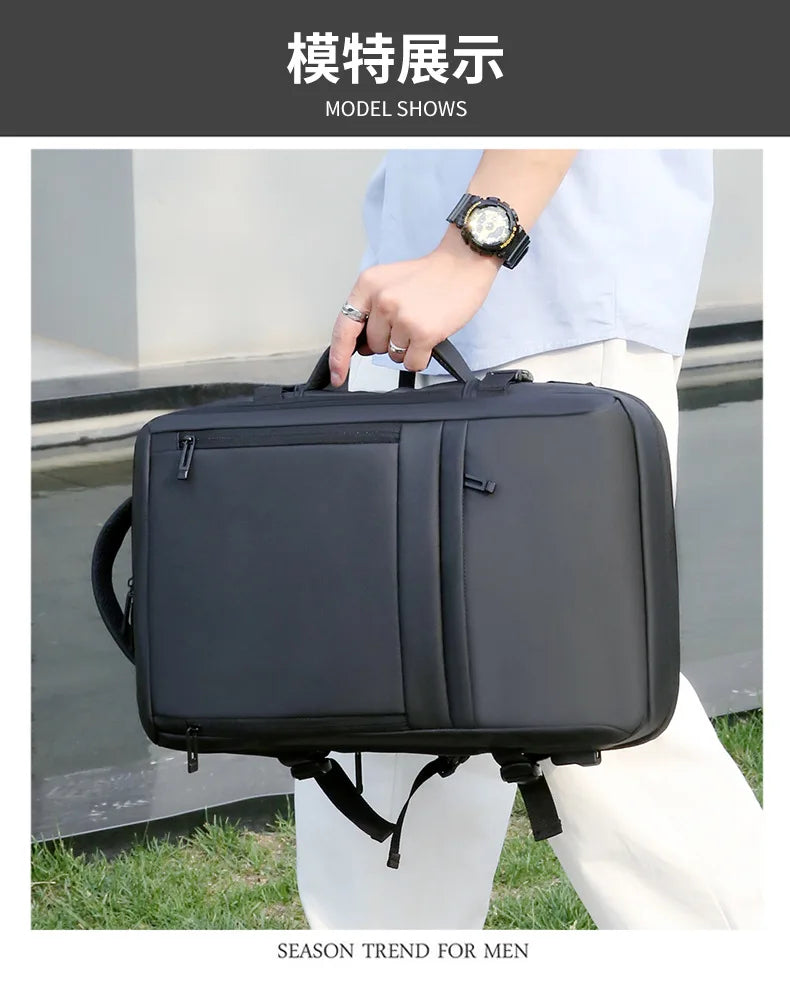Men's Business Waterproof Multi-Function Backpack USB Charging 17 "Laptop Bag Can Be Extended Large Capacity Travel Backpack New