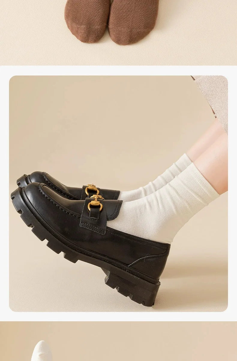 2Pairs Women Summer Thin Sweet Solid Color Cotton Socks Cute Breathable Home Sport Street Mid-tube Pile up Sox Harajuku 2024 New